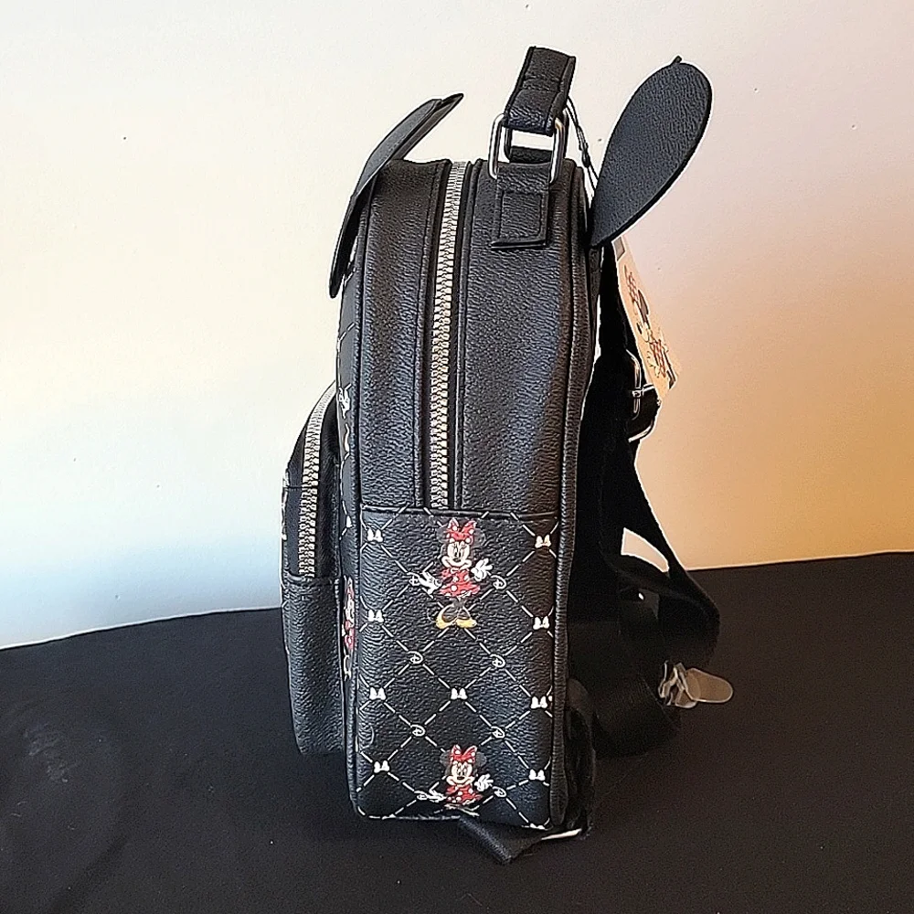 NWT! Disney Minnie Mouse Monogram backpack Purse Bag